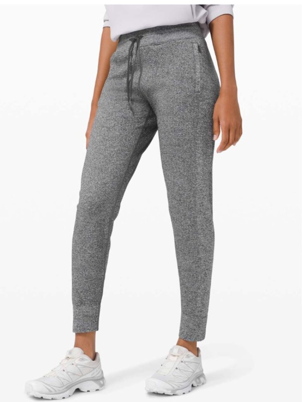 Lululemon engineered warmth Heather Gray Drawstring Jogger Pants 4